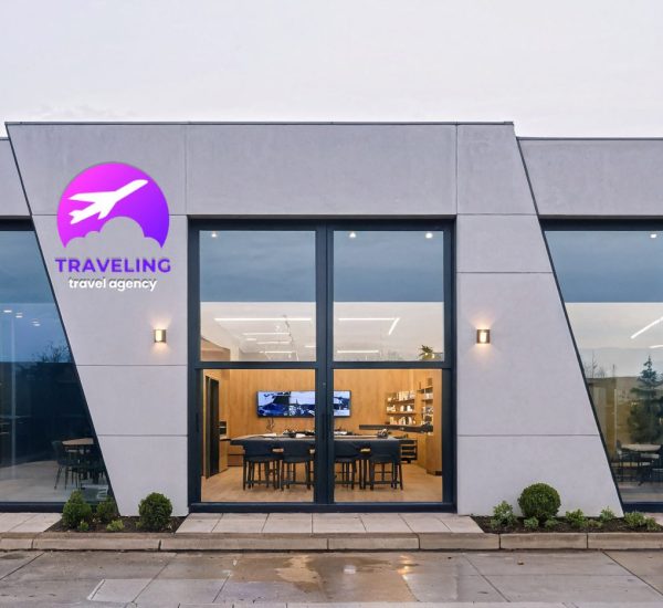 Modułowe biuro podróży – nowoczesny pawilon usługowy 72 m²